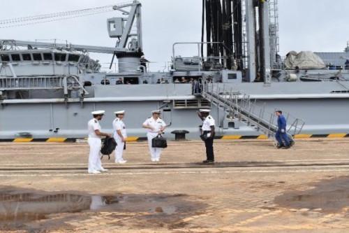 Port of Kribi: French Navy command and supply ship BCR “Somme” docks in prelude to naval exercise in the Gulf of Guinea
